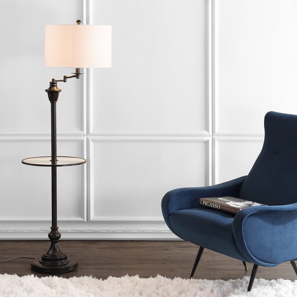 Cora Metal/Glass Led Side Table And Floor Lamp. Picture 5