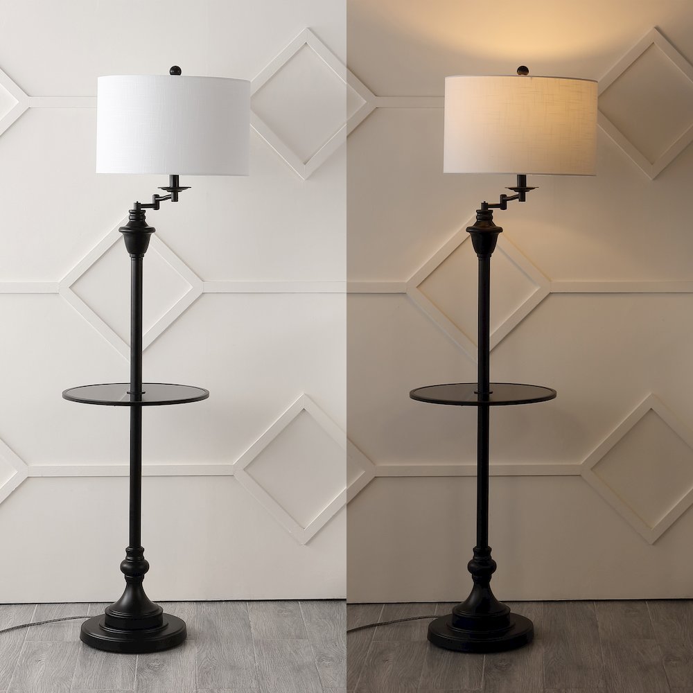 Cora Metal/Glass Led Side Table And Floor Lamp. Picture 5