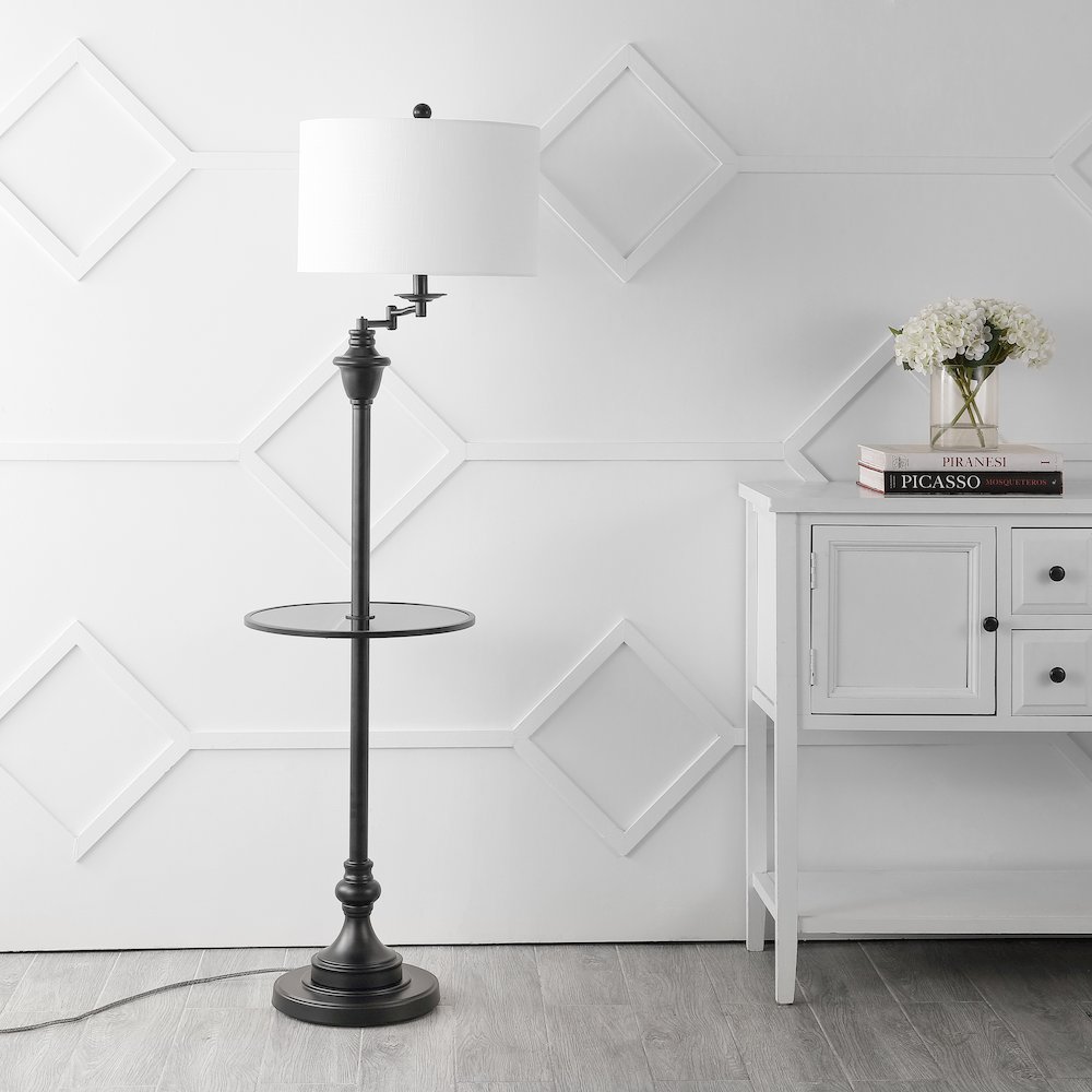 Cora Metal/Glass Led Side Table And Floor Lamp. Picture 6