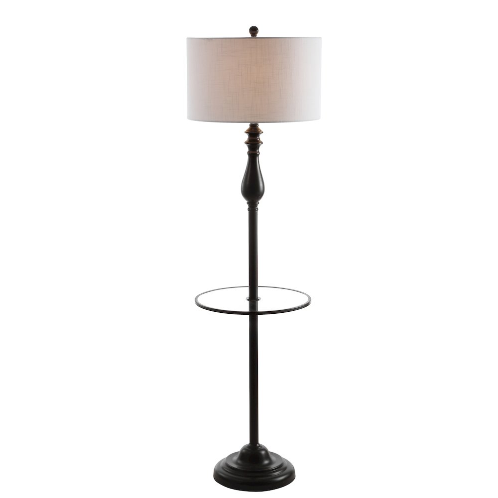 Laine Metal/Glass Led Side Table And Floor Lamp. Picture 1
