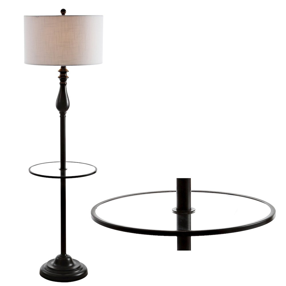 Laine Metal/Glass Led Side Table And Floor Lamp. Picture 7