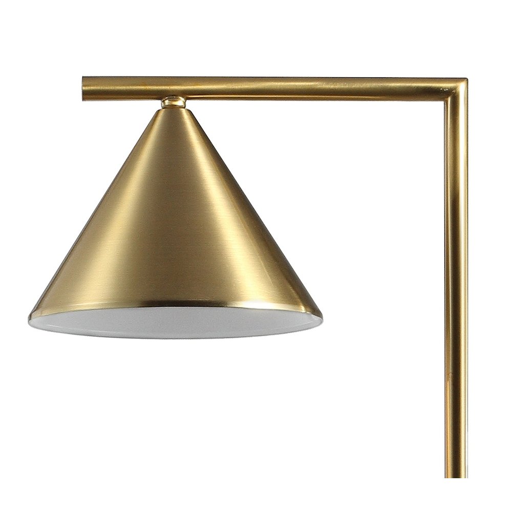 Chelsea Metal/Marble Cone Shade Led Floor Lamp. Picture 3