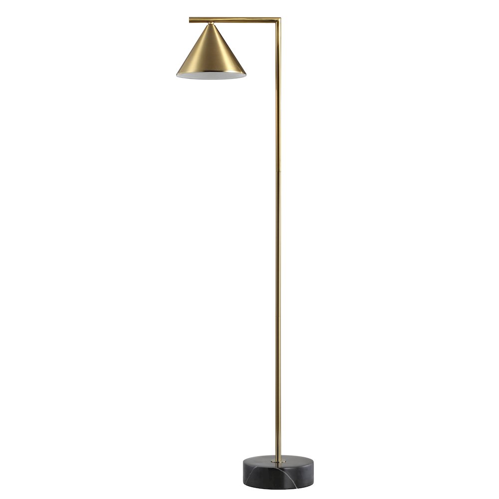 Chelsea Metal/Marble Cone Shade Led Floor Lamp. Picture 2