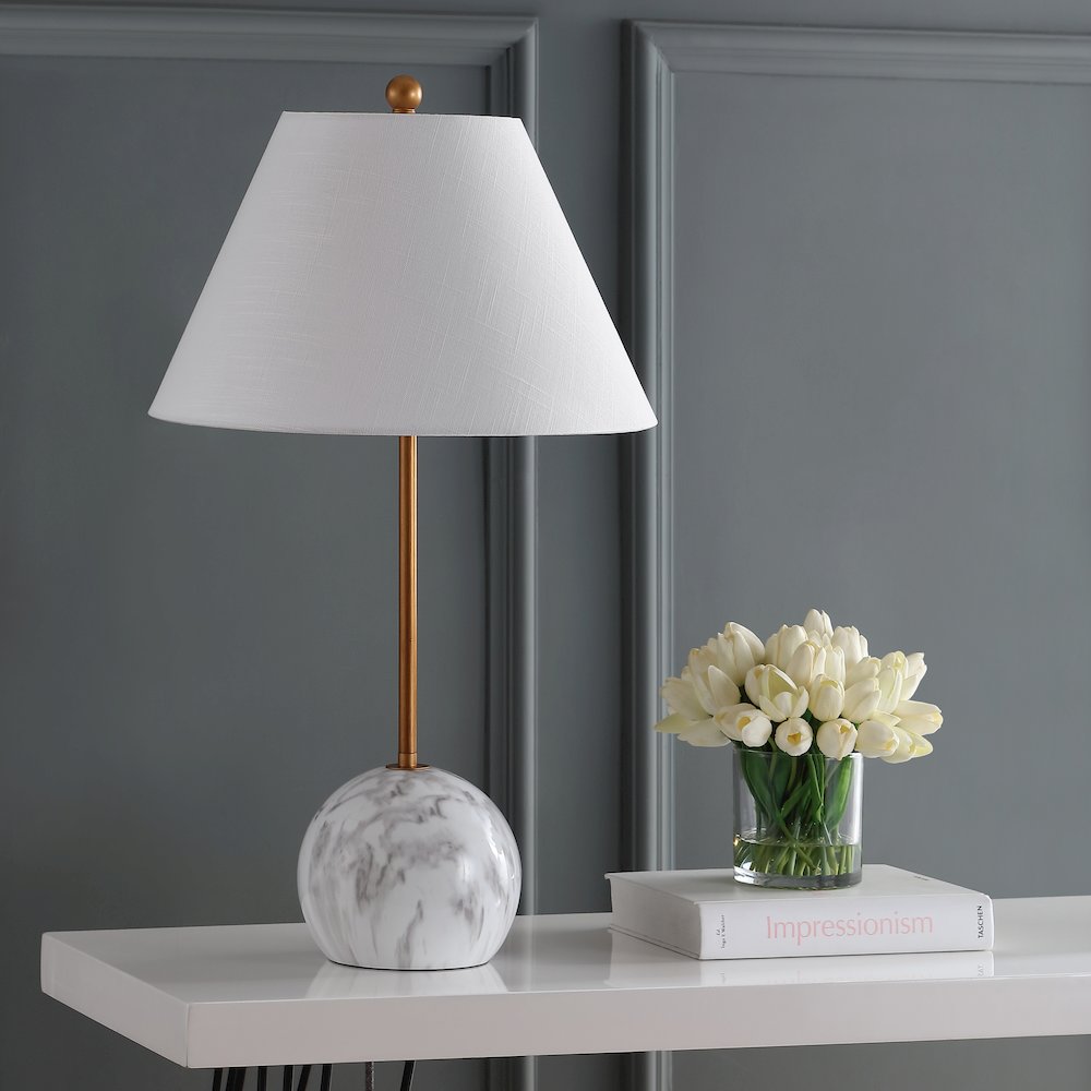 Miami Minimalist Resin/Metal Led Table Lamp. Picture 6