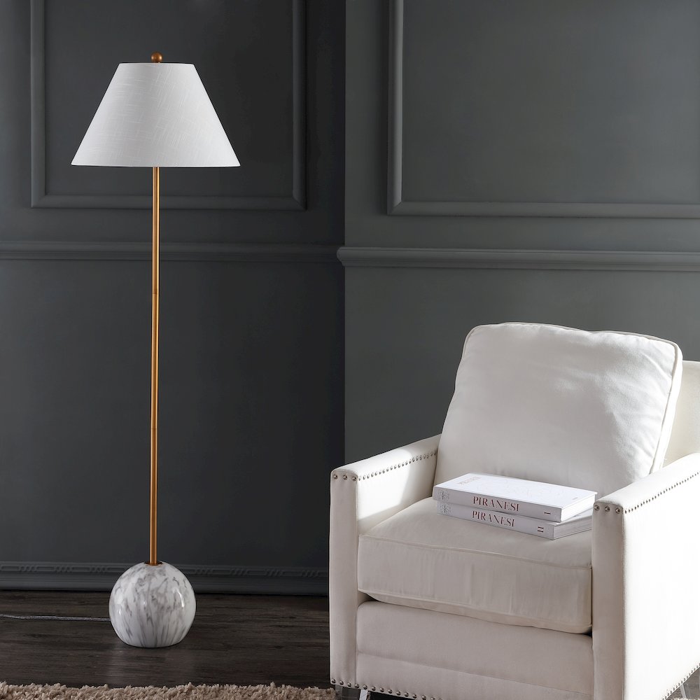 Miami Minimalist Resin/Metal Led Floor Lampite. Picture 6