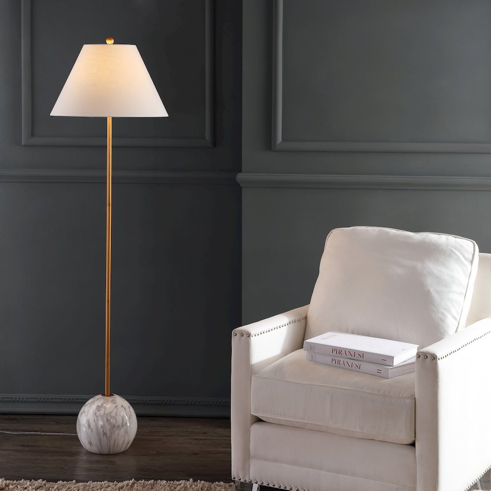 Miami Minimalist Resin/Metal Led Floor Lampite. Picture 5