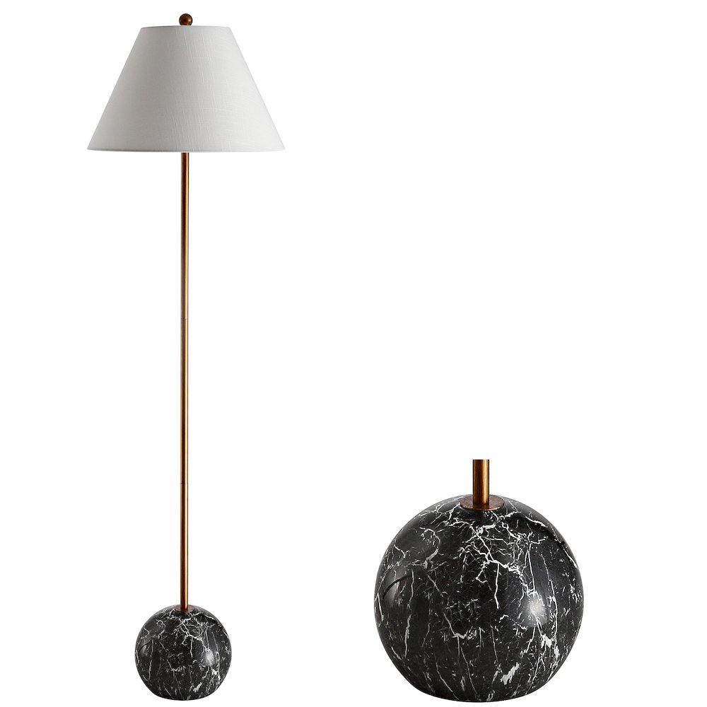 Miami Minimalist Resin/Metal Led Floor Lampite. Picture 7