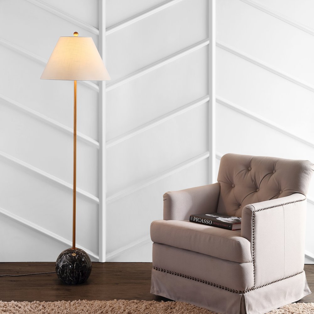 Miami Minimalist Resin/Metal Led Floor Lampite. Picture 5