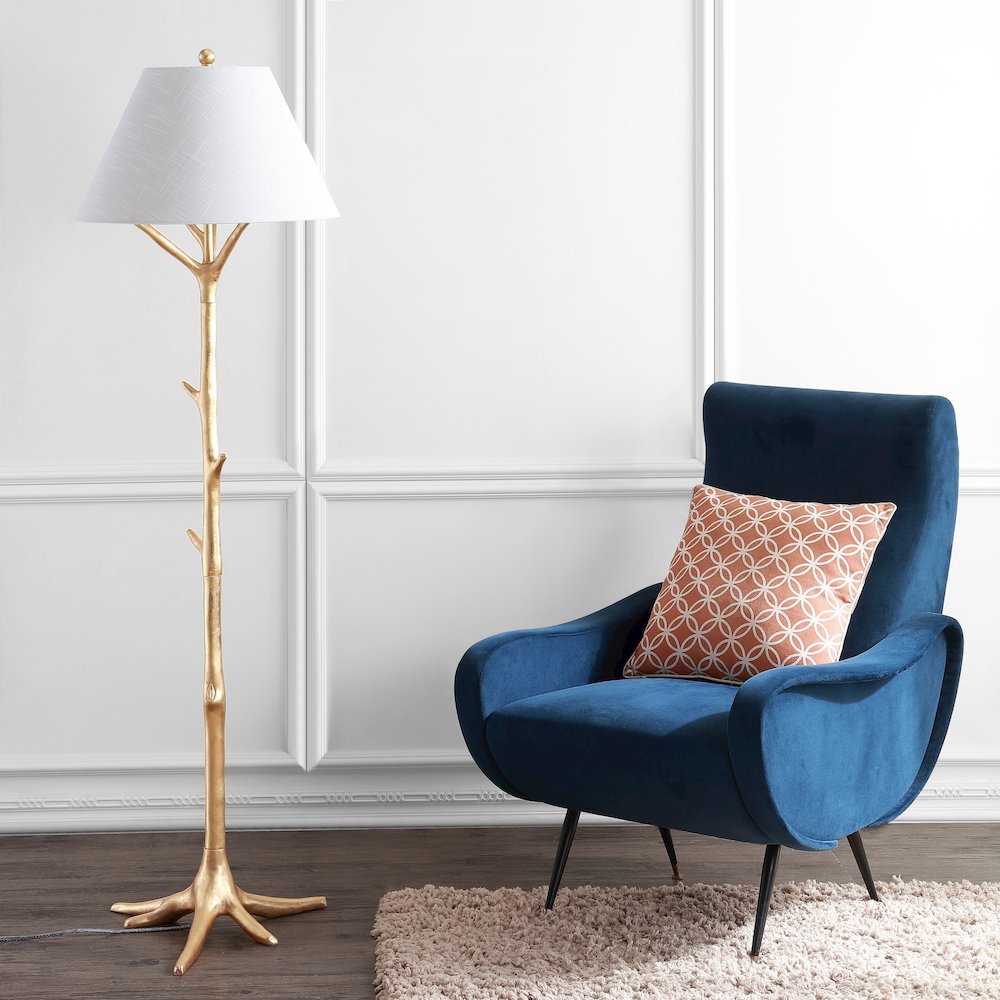 Arbor Faux Bois Resin Led Floor Lamp. Picture 6
