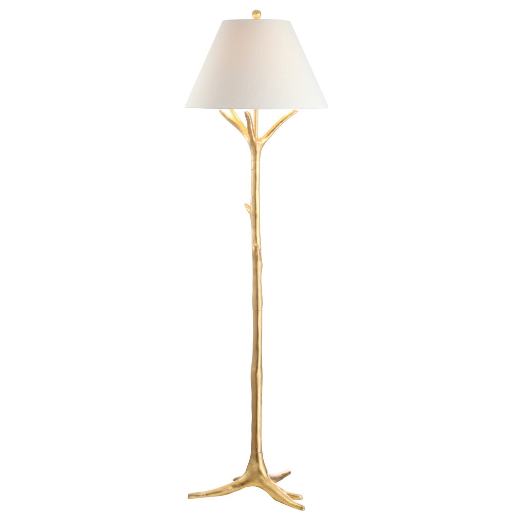 Arbor Faux Bois Resin Led Floor Lamp. Picture 1