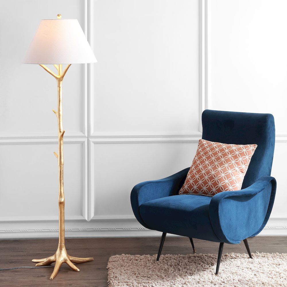 Arbor Faux Bois Resin Led Floor Lamp. Picture 5