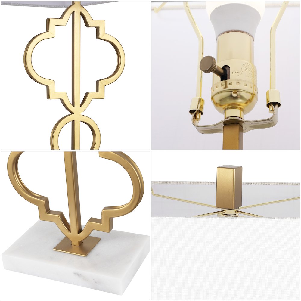 Selina Iron Ogee Trellis Modern Led Table Lamp. Picture 8