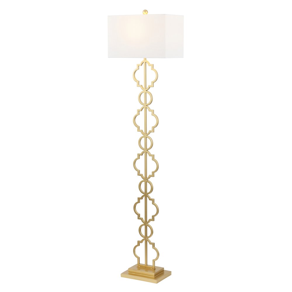Selina Iron Ogee Trellis Modern Led Floor Lamp. Picture 5