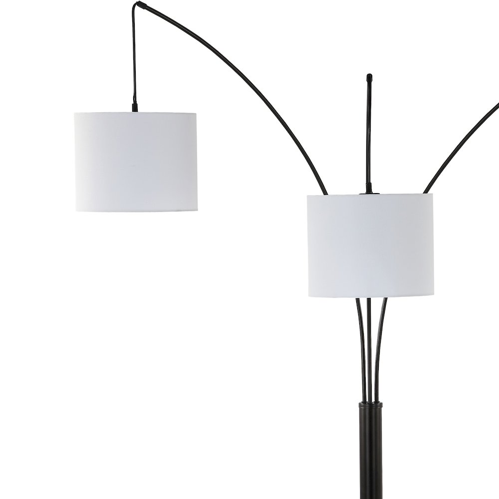 Barrie Mid Century Modern Head Adjustable Iron Led Arc Floor Lamp. Picture 3