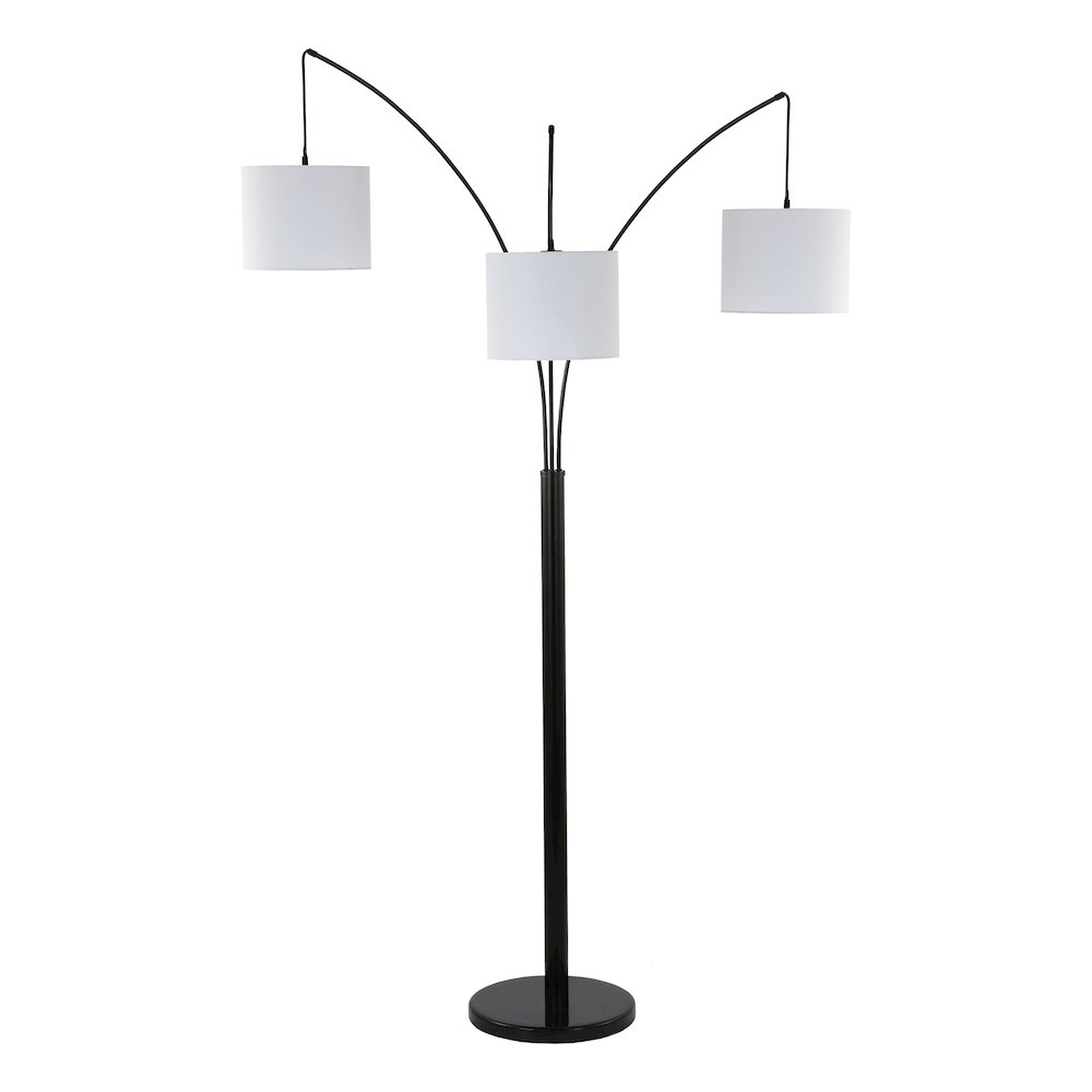 Barrie Mid Century Modern Head Adjustable Iron Led Arc Floor Lamp. Picture 2