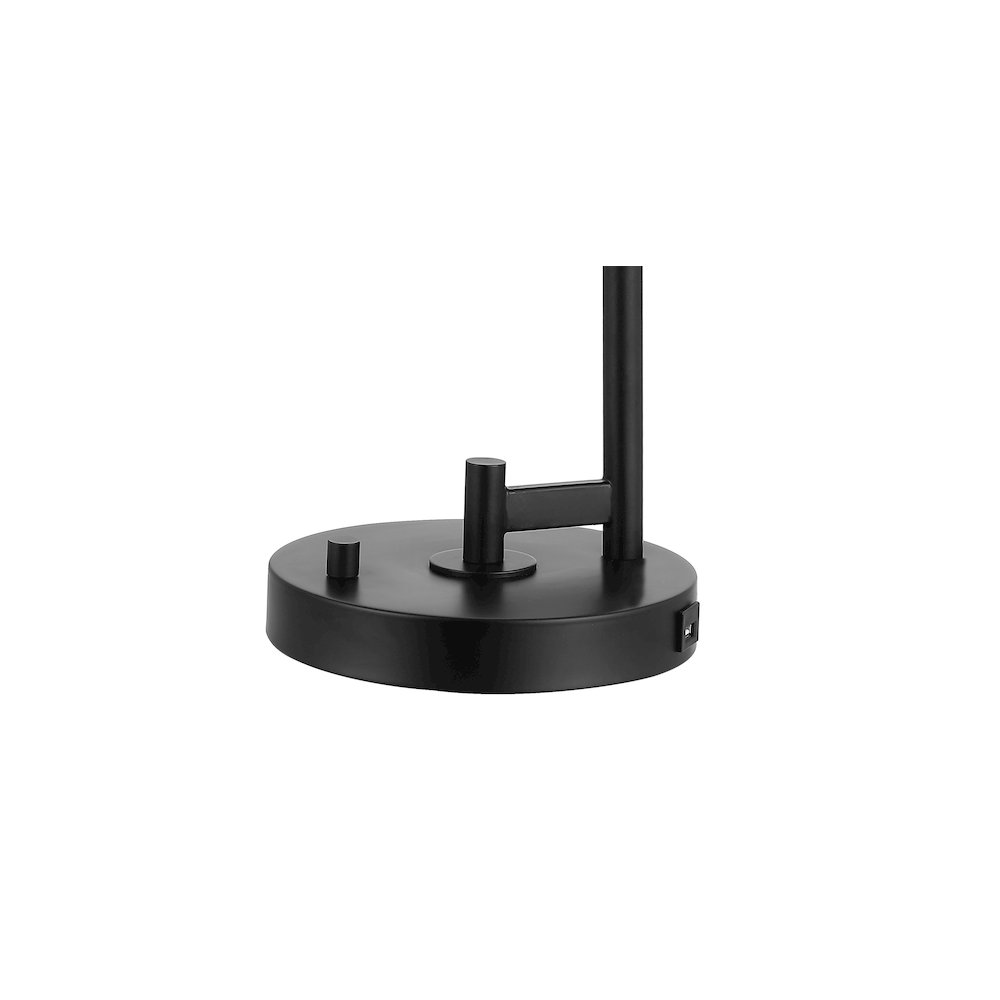 Axel Modern Iron/Seeded Glass Farmhouse Industrial Usb Charging Led Task Lamp. Picture 4