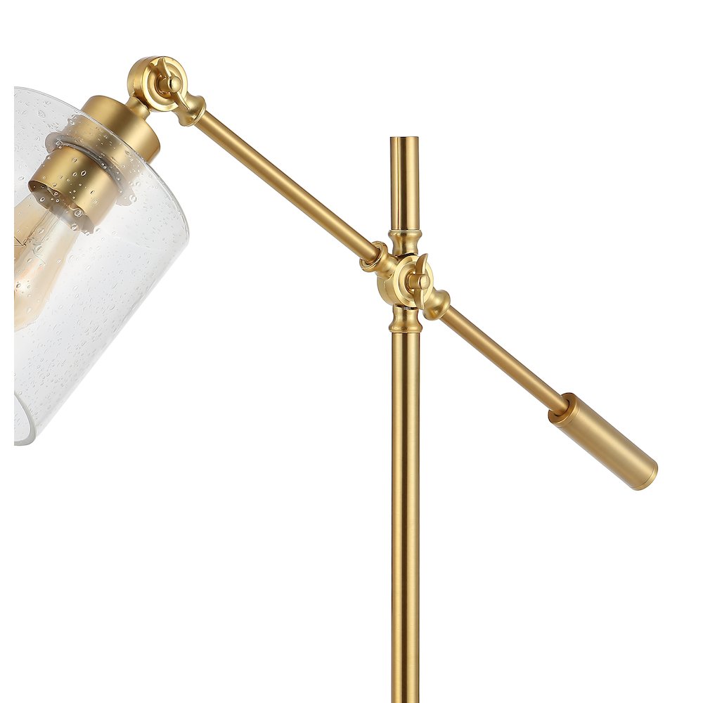 Iron/Seeded Glass Adjustable Head Modern Usb Charging Led Task Lamp. Picture 3