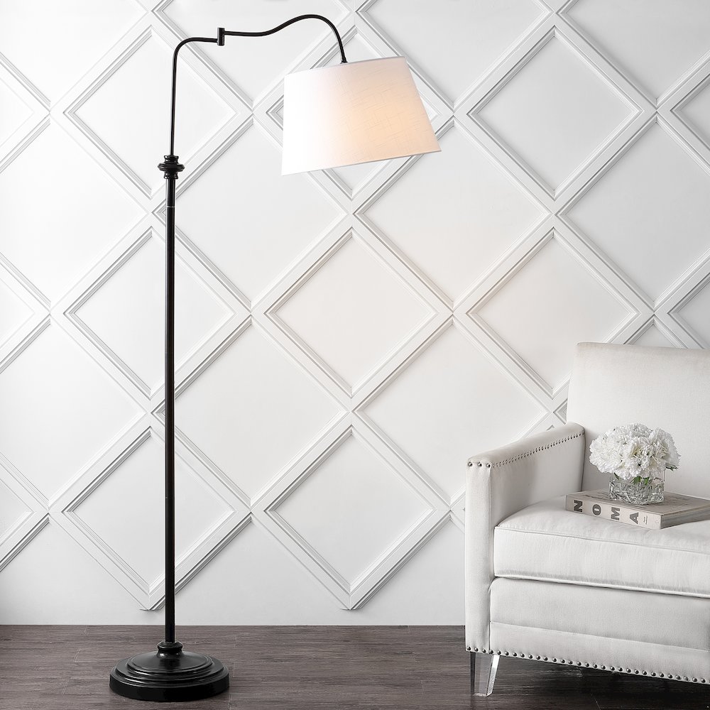 Jason Metal Traditional Swing Arm Led Floor Lamp. Picture 7