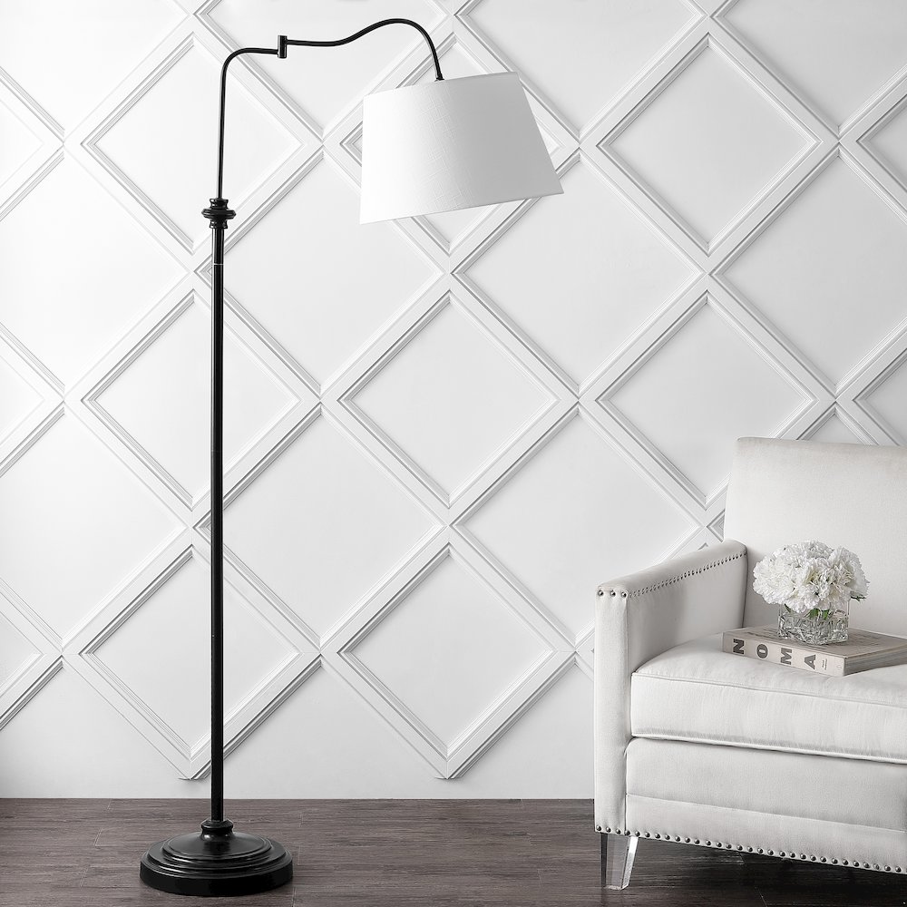 Jason Metal Traditional Swing Arm Led Floor Lamp. Picture 5