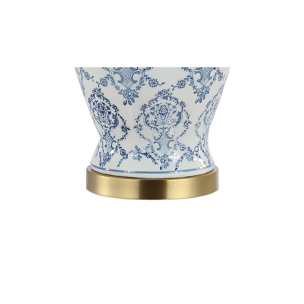 Juliana Traditional Classic Chinoiserie Ceramic Led Table Lamp. Picture 3