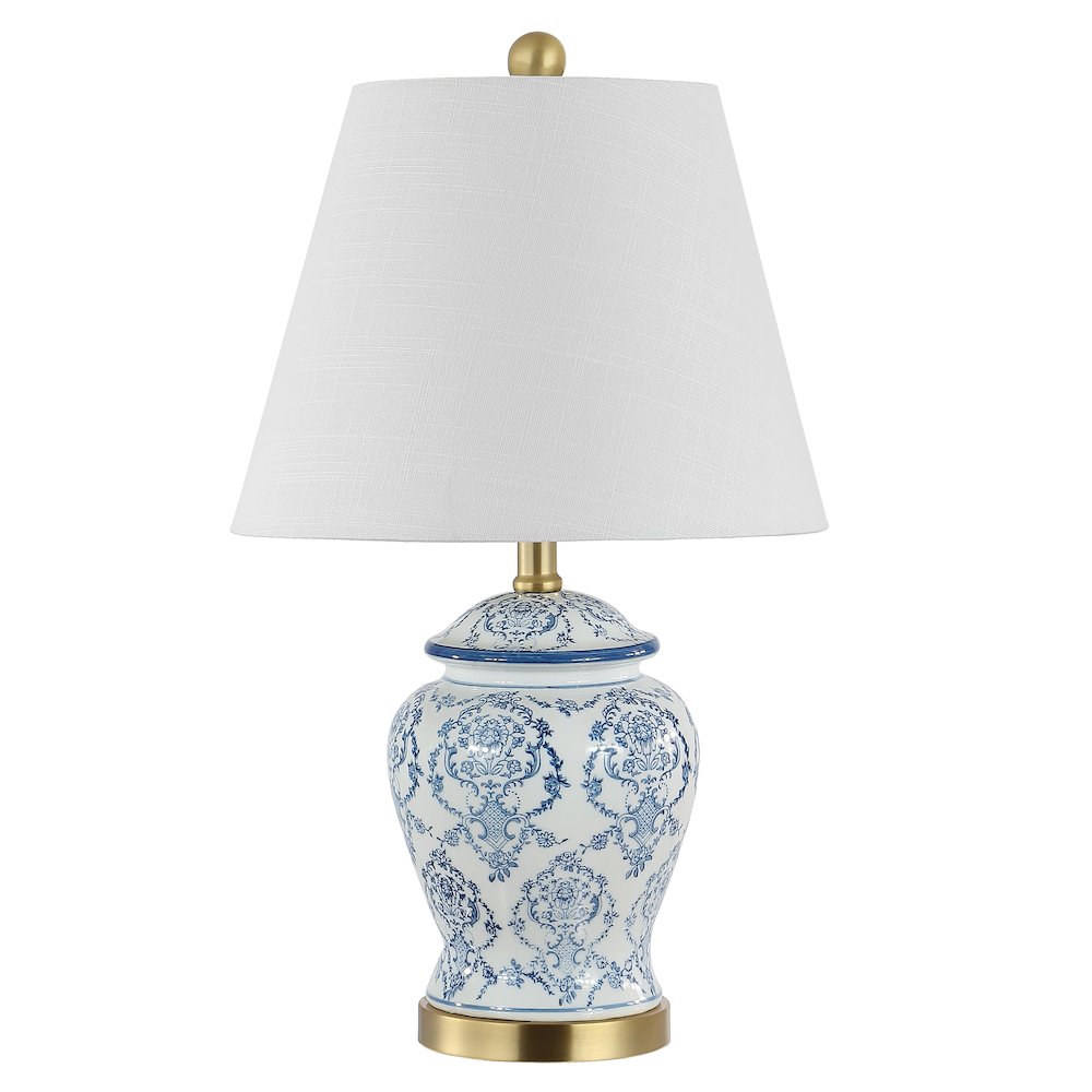 Juliana Traditional Classic Chinoiserie Ceramic Led Table Lamp. Picture 2