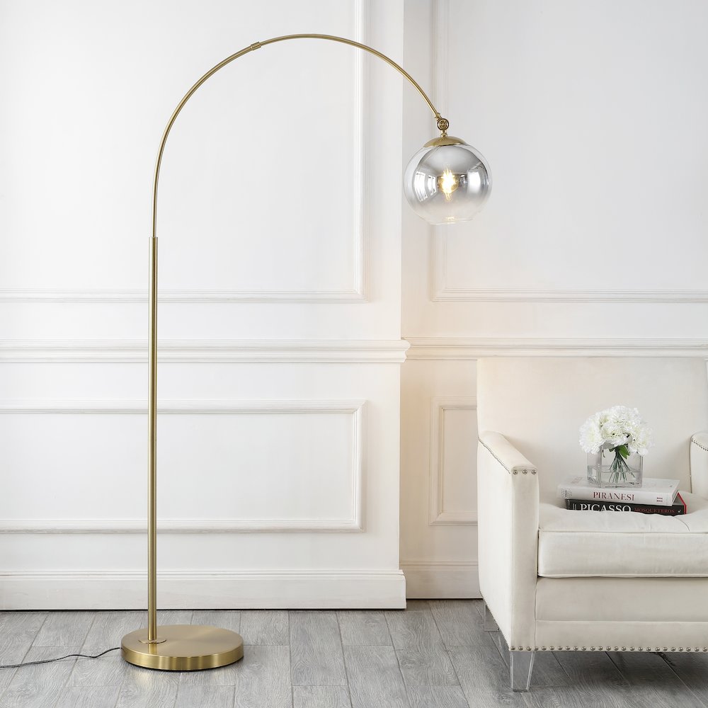 Nora Coastal Vintage Iron Led Floor Lamp. Picture 8