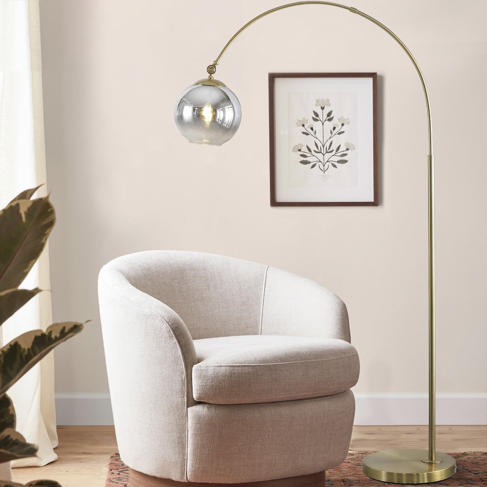 Nora Coastal Vintage Iron Led Floor Lamp. Picture 9