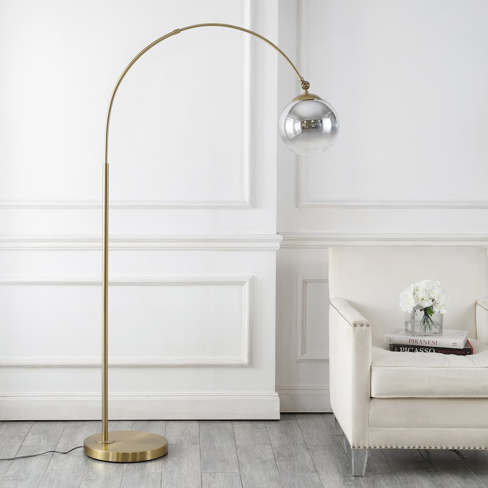 Nora Coastal Vintage Iron Led Floor Lamp. Picture 6