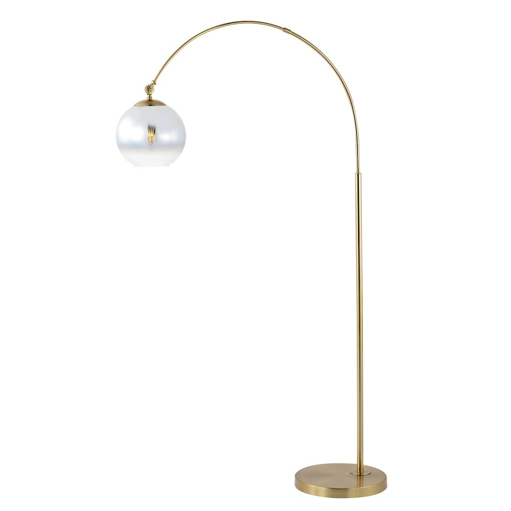 Nora Coastal Vintage Iron Led Floor Lamp. Picture 1