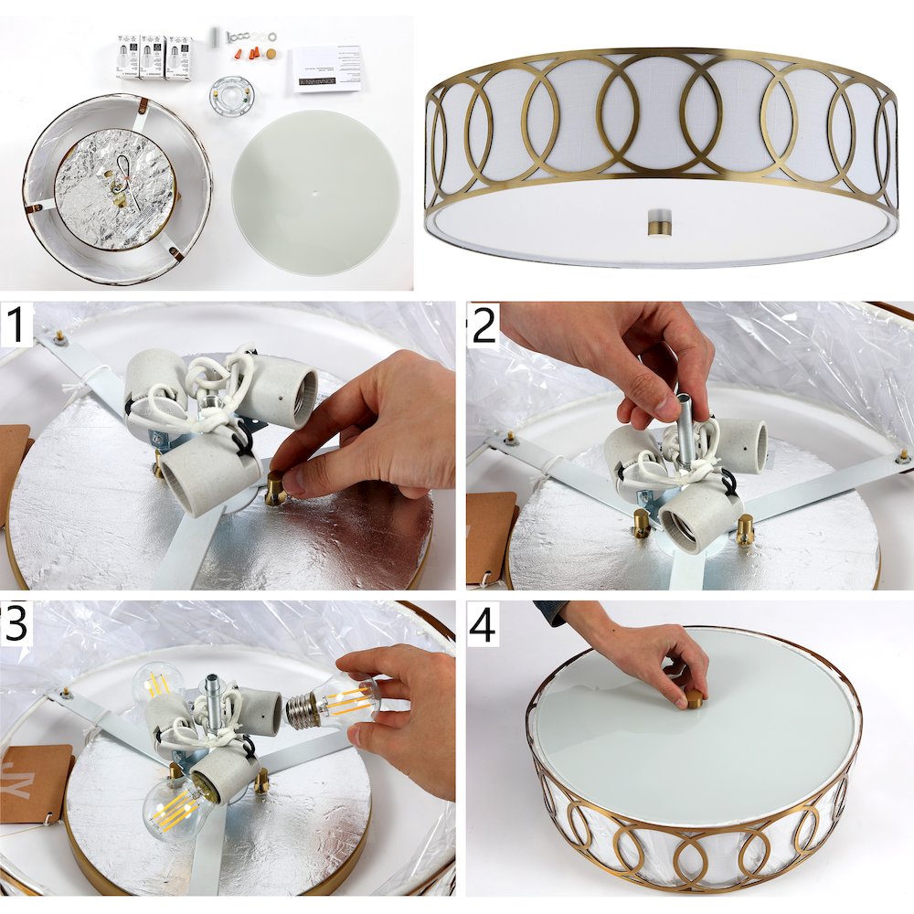 Aria Metal Led Flush Mount. Picture 10