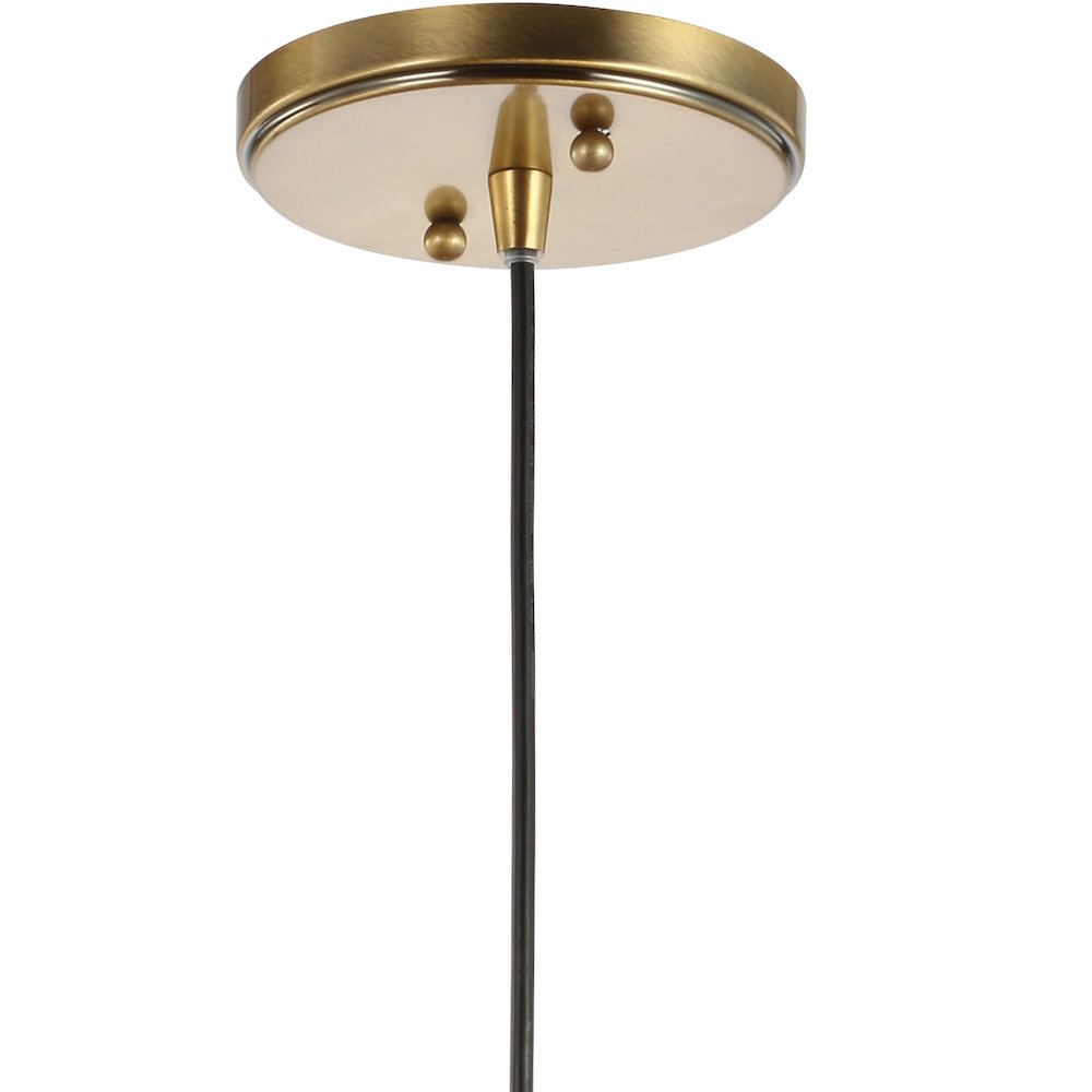 Nixon Adjustable Drop Globe Metal/Glass Led Pendant. Picture 4