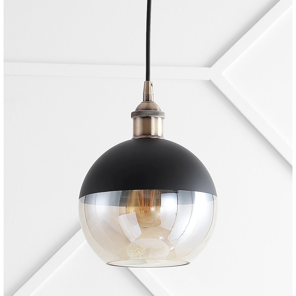 Nixon Adjustable Drop Globe Metal/Glass Led Pendant. Picture 7