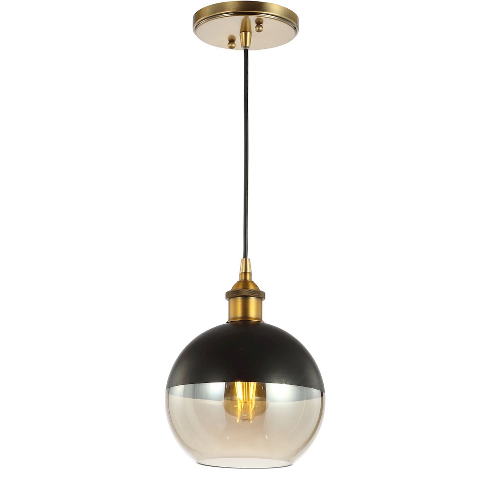 Nixon Adjustable Drop Globe Metal/Glass Led Pendant. Picture 5