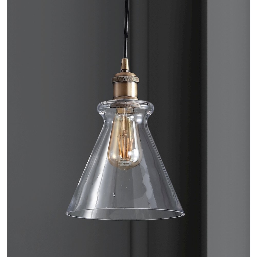 Goldwater Adjustable Drop Metal/Glass Led Pendant. Picture 7