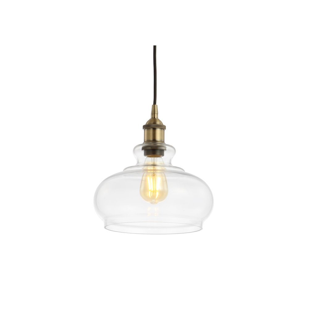 Wyatt Adjustable Drop Pharmacy Metal/Glass Led Pendant. Picture 10