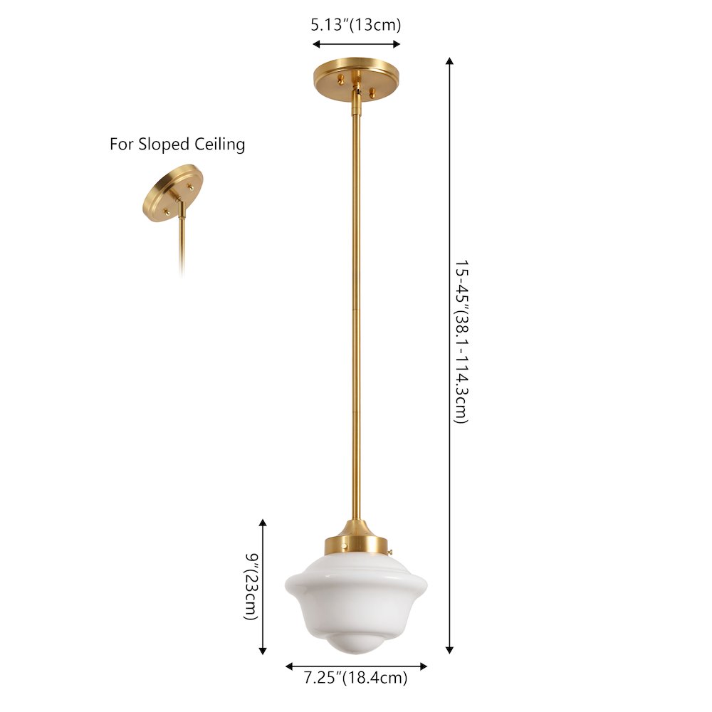 Kurtz Adjustable Drop Metal/Glass Led Pendant. Picture 13