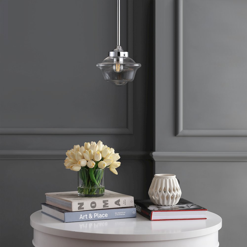 Kurtz Adjustable Drop Metal/Glass Led Pendant. Picture 9
