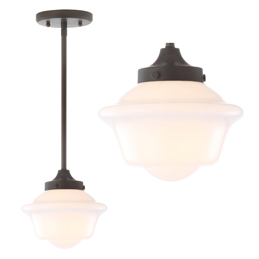 Kurtz Adjustable Drop Metal/Glass Led Pendant. Picture 1
