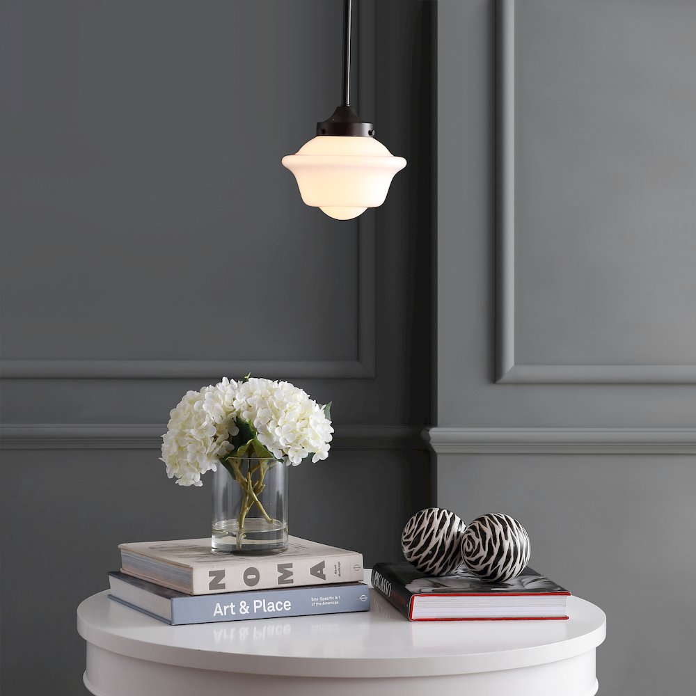 Kurtz Adjustable Drop Metal/Glass Led Pendant. Picture 8