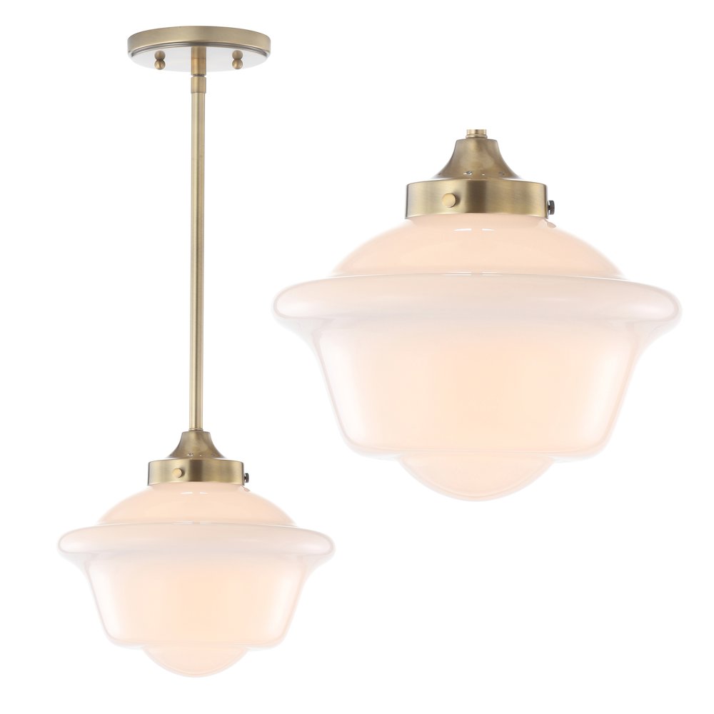 Kurtz Adjustable Drop Metal/Glass Led Pendant. Picture 1