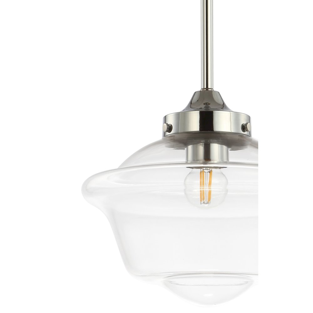 Kurtz Adjustable Drop Metal/Glass Led Pendant. Picture 3
