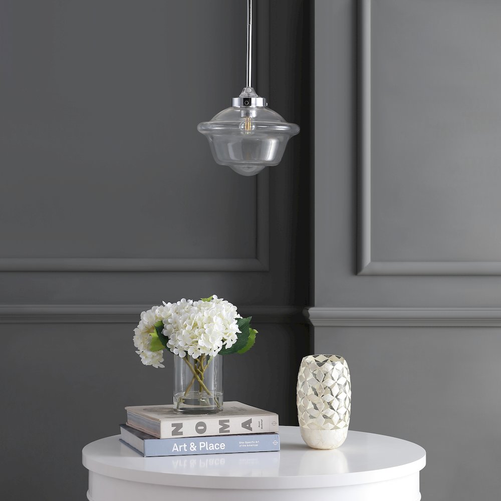 Kurtz Adjustable Drop Metal/Glass Led Pendant. Picture 9