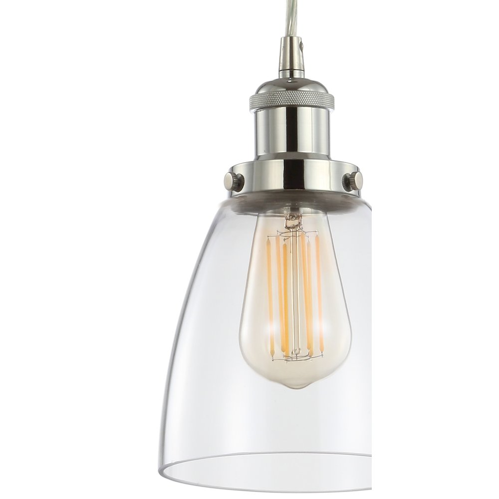 Cleo Adjustable Metal/Glass Led Pendant. Picture 3