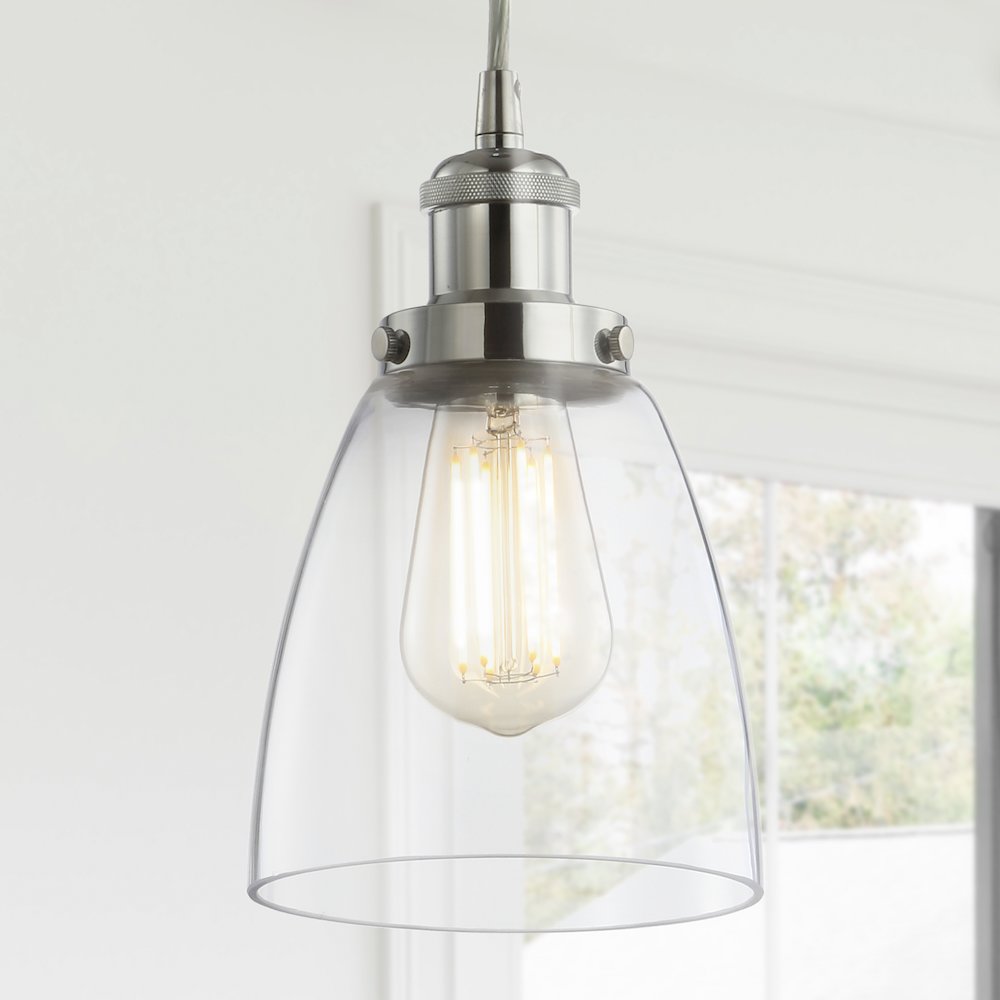 Cleo Adjustable Metal/Glass Led Pendant. Picture 11