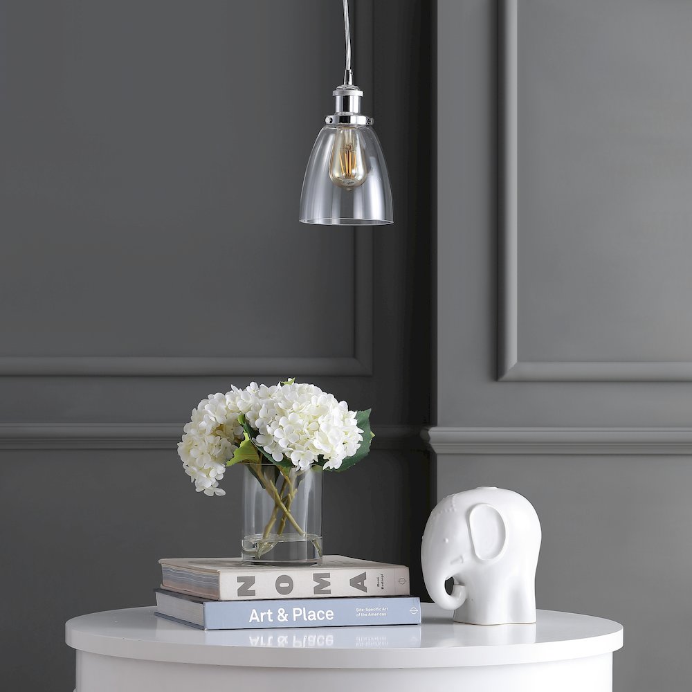 Cleo Adjustable Metal/Glass Led Pendant. Picture 8