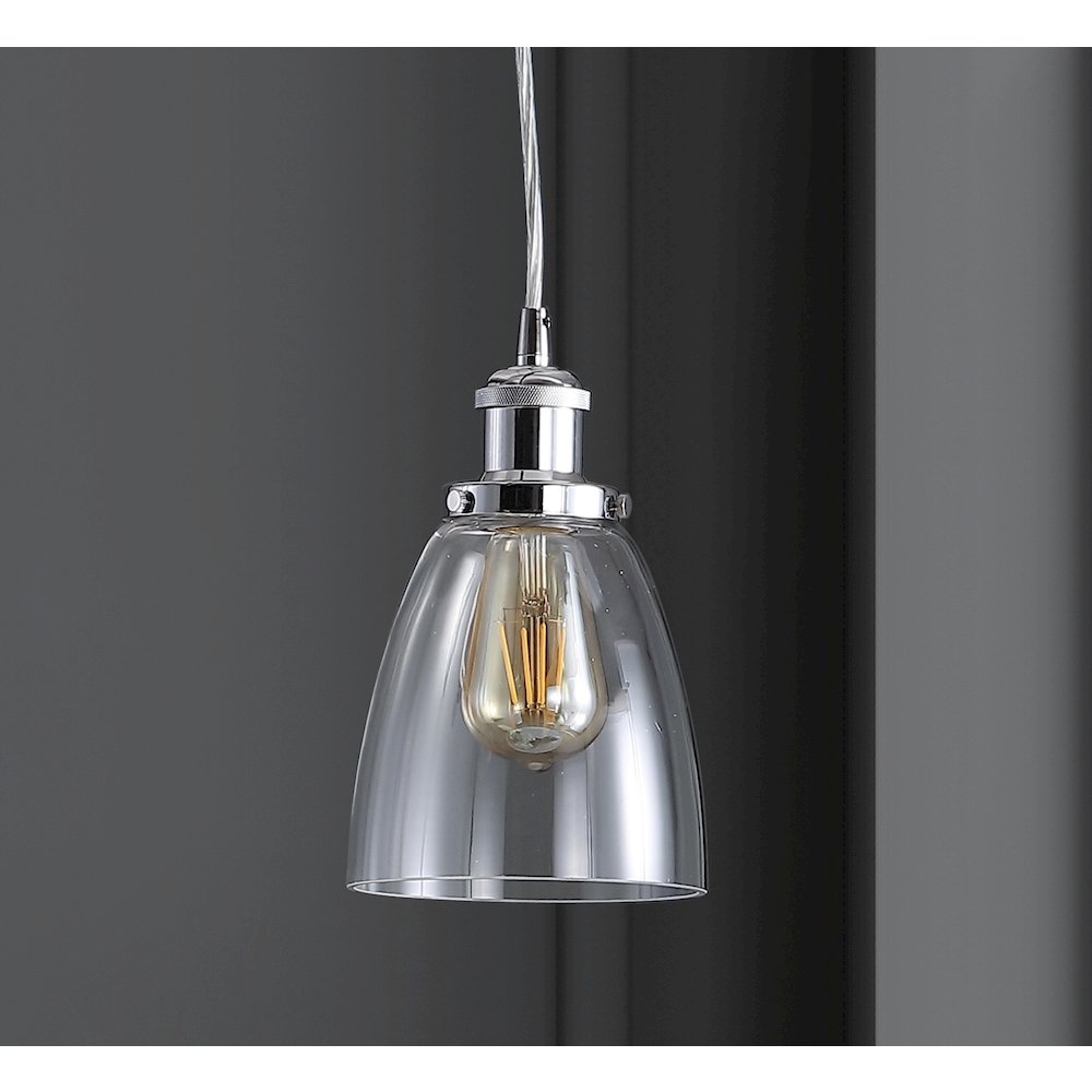 Cleo Adjustable Metal/Glass Led Pendant. Picture 6