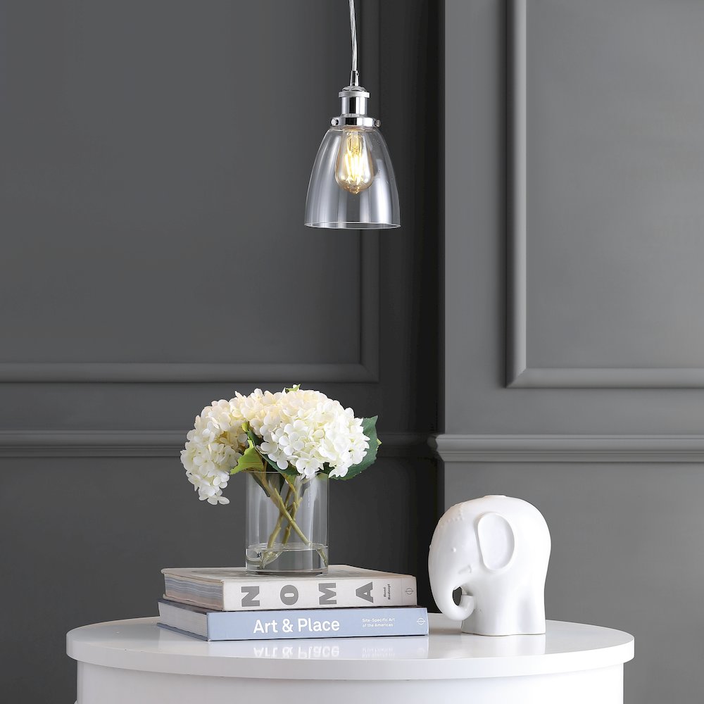 Cleo Adjustable Metal/Glass Led Pendant. Picture 7