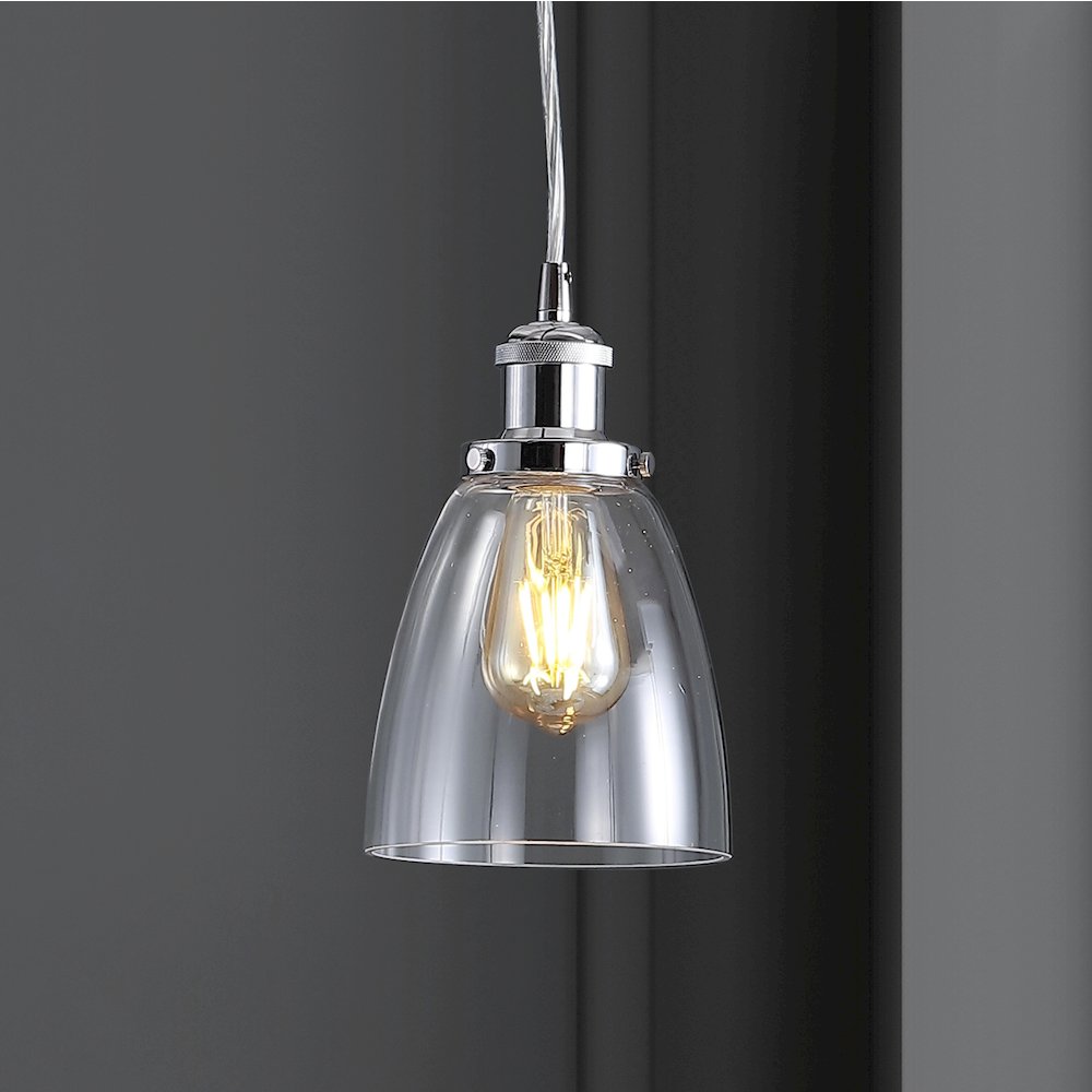 Cleo Adjustable Metal/Glass Led Pendant. Picture 5