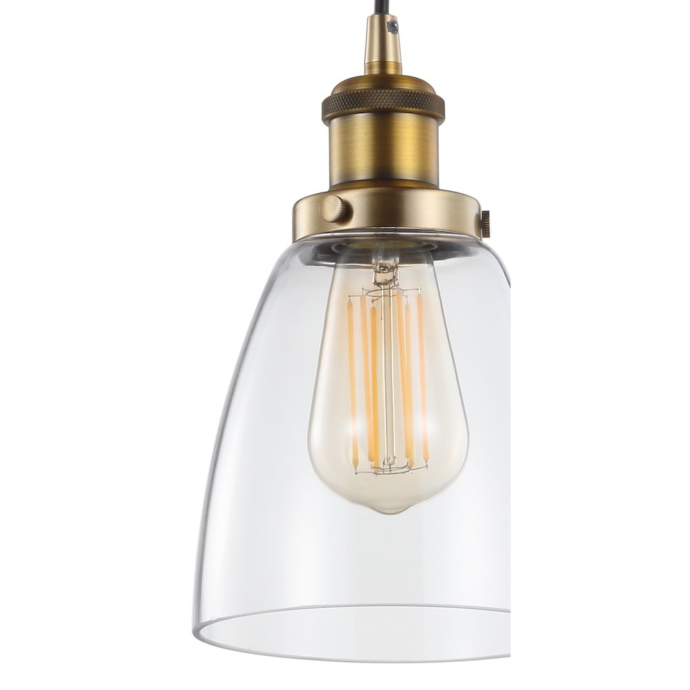 Cleo Adjustable Metal/Glass Led Pendant. Picture 3