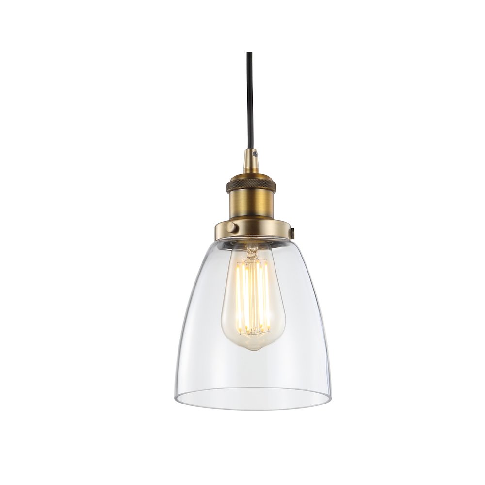Cleo Adjustable Metal/Glass Led Pendant. Picture 10